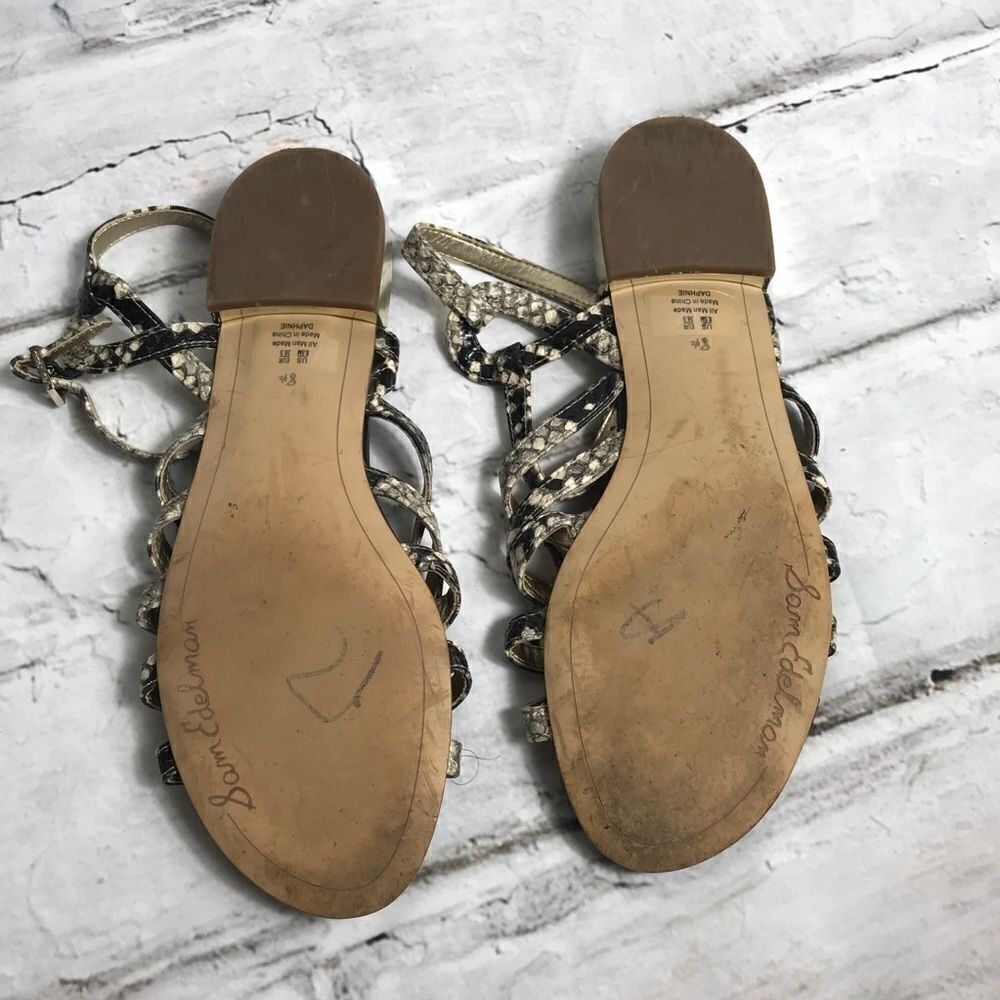 Sam Edelman Python “Daphnie” Sandals Size 8.5 - Picture 3 of 5